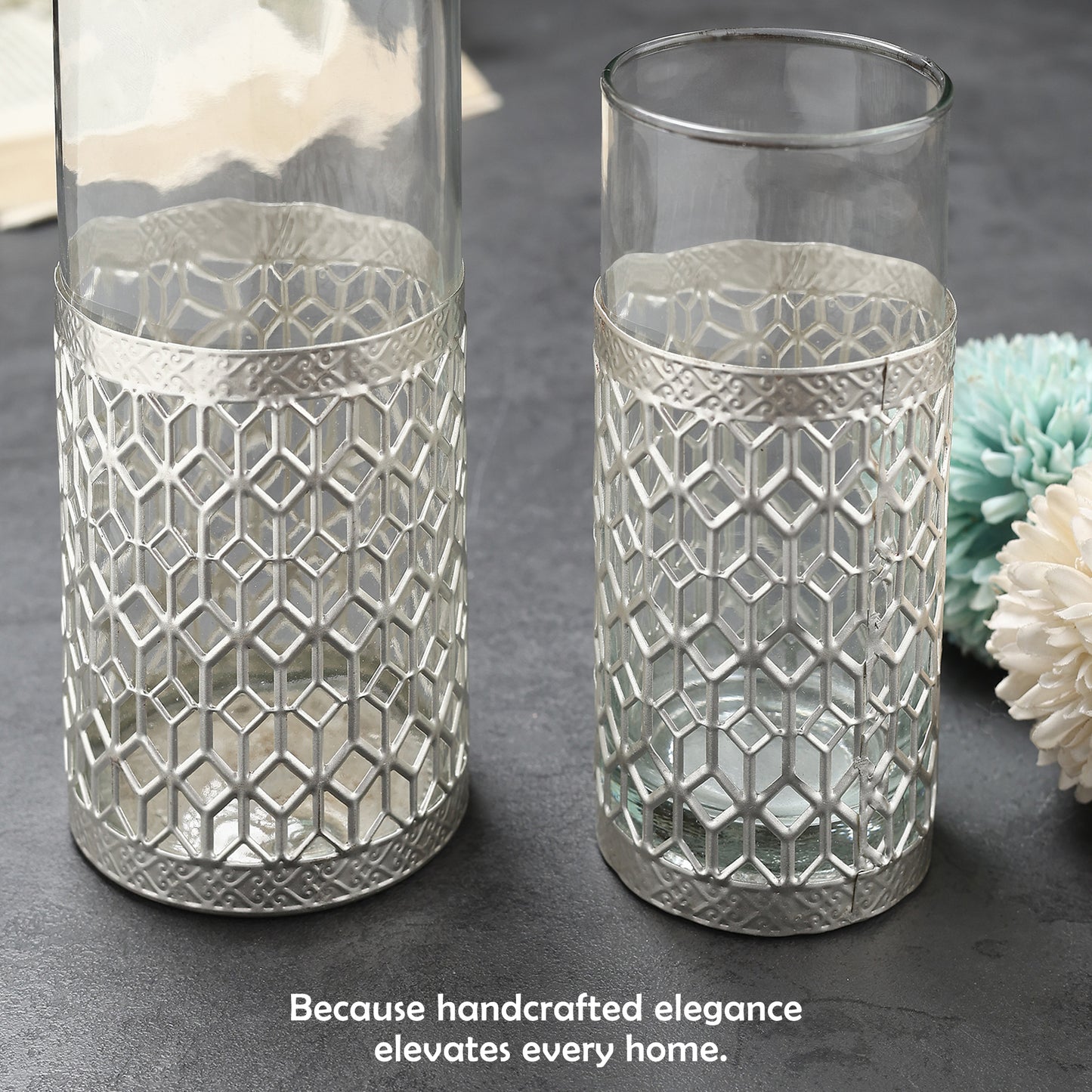 German Silverware Bottle & Glass Set | Premium Blue Velvet Gift Box