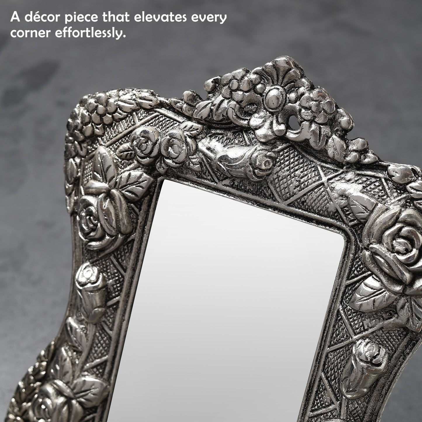 German Silver Handcrafted Grand Photo Frame | 9×7.5 inch | Premium Blue Velvet Gift Box