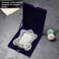 German Silver Handcrafted Grand Photo Frame | 9×7.5 inch | Premium Blue Velvet Gift Box