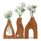Formscape Wooden Vases – Set of 3 Handcarved Wood Vases