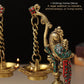 Peacock Pair Brass Hanging Diyas (Set of 2)