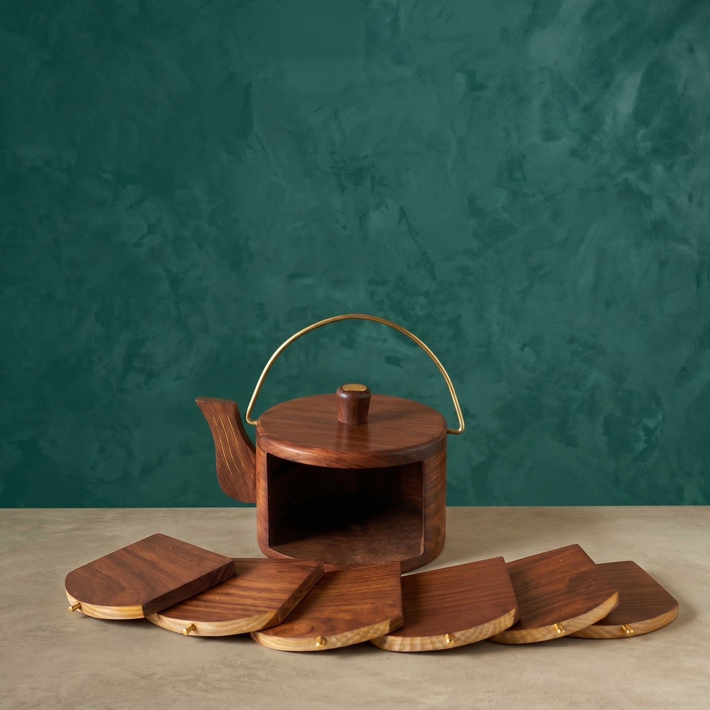Kettle Coaster (set of 6) + Napkin holder with clip