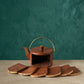 Kettle Shaped Wooden Coasters (Set of 12)
