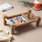 Wooden Khaat Styled Serving Platter + Wooden Serving Platter with Dip