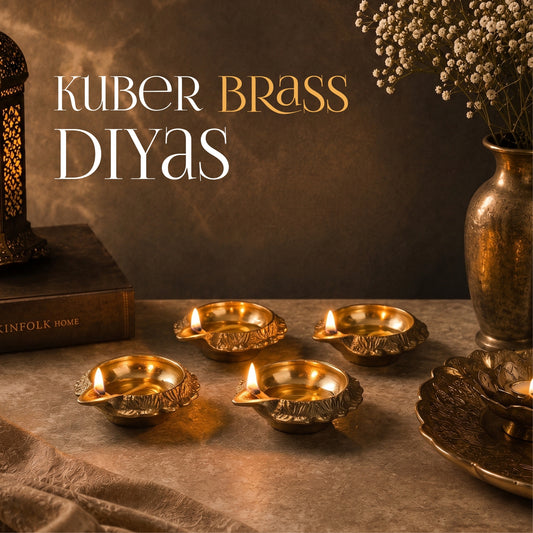 Kuber Brass Diyas – Set of 4