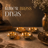Kuber Brass Diyas Set 4 - handcrafted decor by Yura Designs