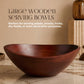 Large Wooden Bowl Premium Mango Wood - handcrafted decor by Yura Designs