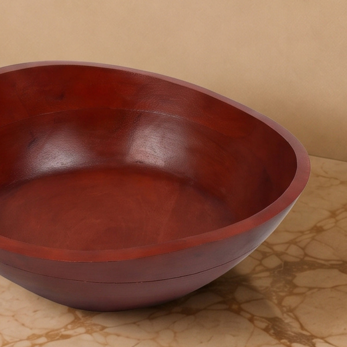 Large Wooden Bowl Premium Mango Wood - handcrafted decor by Yura Designs