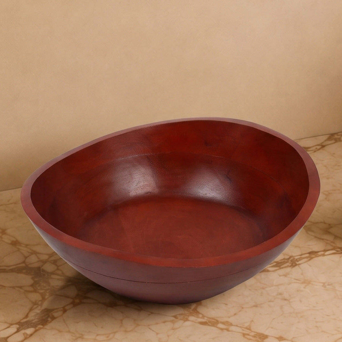Large Wooden Bowl Premium Mango Wood - handcrafted decor by Yura Designs