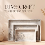 Luxe Craft Wooden Trays [Set of 3]