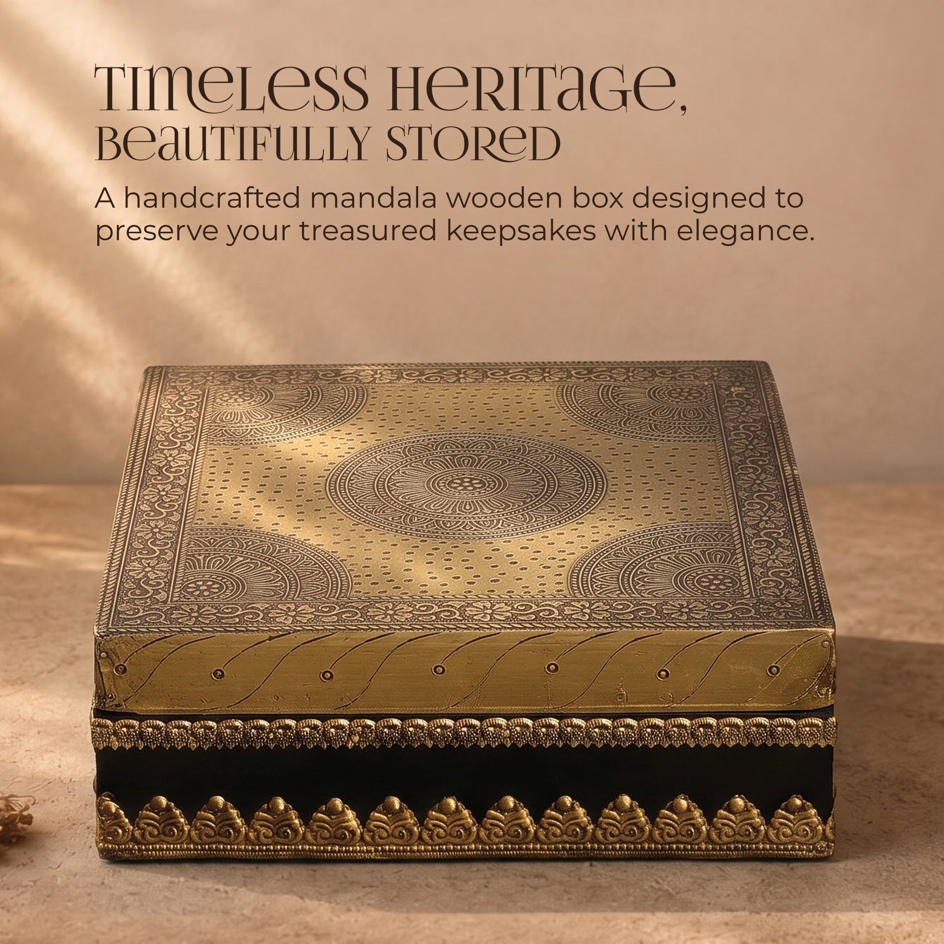 Mandala Heritage Box - handcrafted decor by Yura Designs