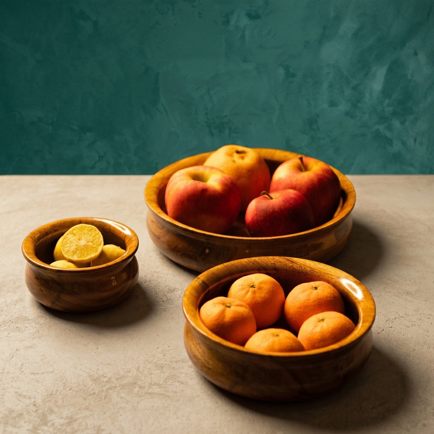 Multipurpose Wooden Serving Bowls (Set of 3)