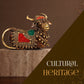 Ornate Brass Nandi - handcrafted decor by Yura Designs