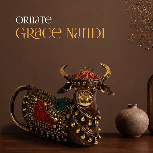 Ornate Brass Nandi