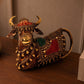 Ornate Brass Nandi - handcrafted decor by Yura Designs