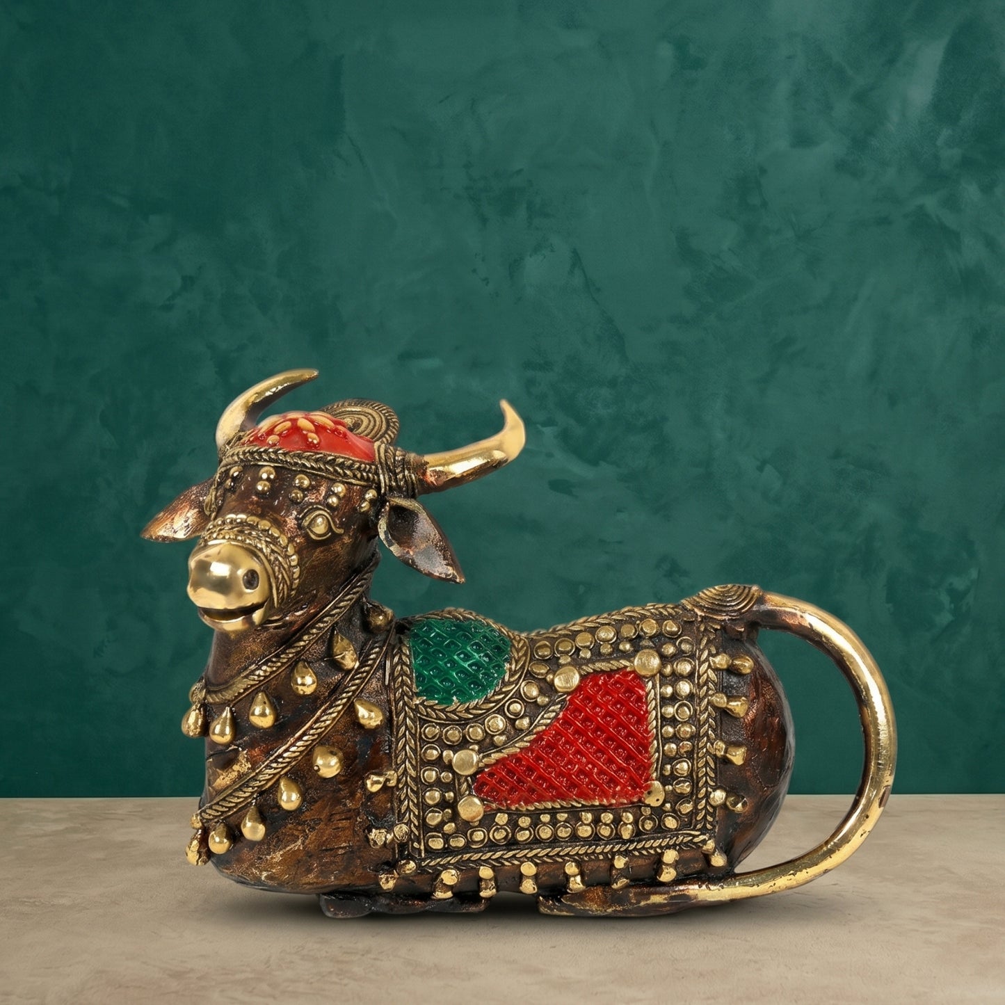 Ornate Brass Nandi