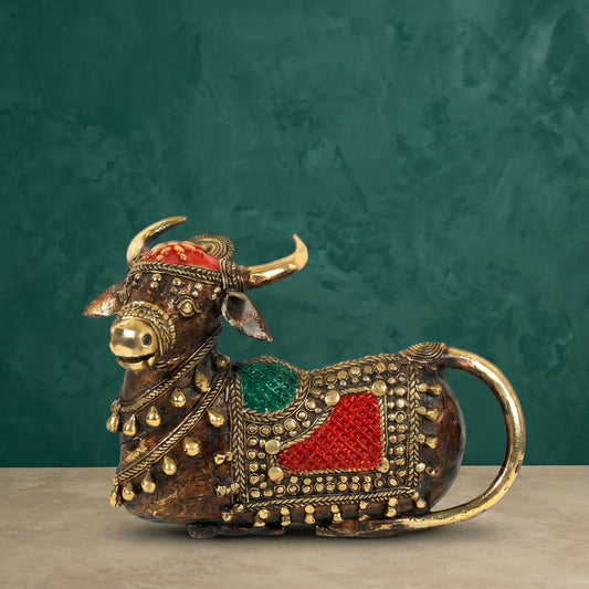 Ornate Brass Nandi