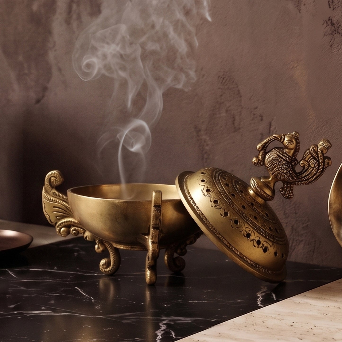Peacock Aura Handcrafted Brass Aroma Diffuser