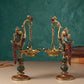 Peacock Pair Brass Hanging Diyas (Set of 2) with Box