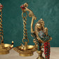 Peacock Pair Brass Hanging Diyas (Set of 2) with Box