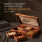 Rectangular Wooden Dry Fruits and Spice Box with 6 Containers