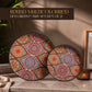Round Multicoloured Decorative Tray Set (Set of 2)