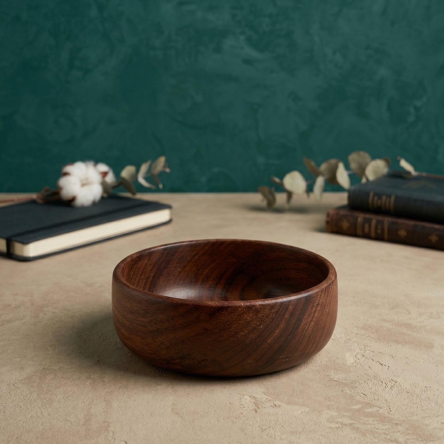 Round Serving Wooden Bowl (Set of Two)