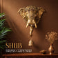 Shubh Ganesha Brass Idol for Wall Decor