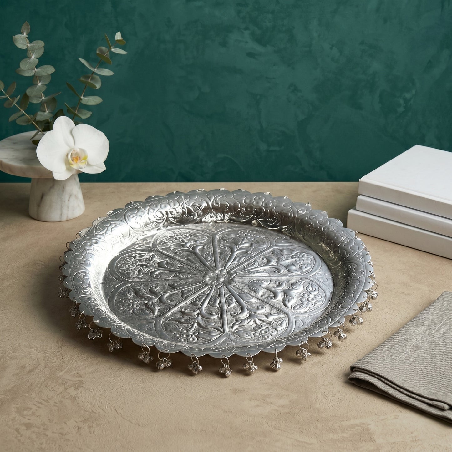 Silver Puja Thali - Auspicious Elegance in Every Ritual