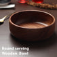 Round Serving Wooden Bowl
