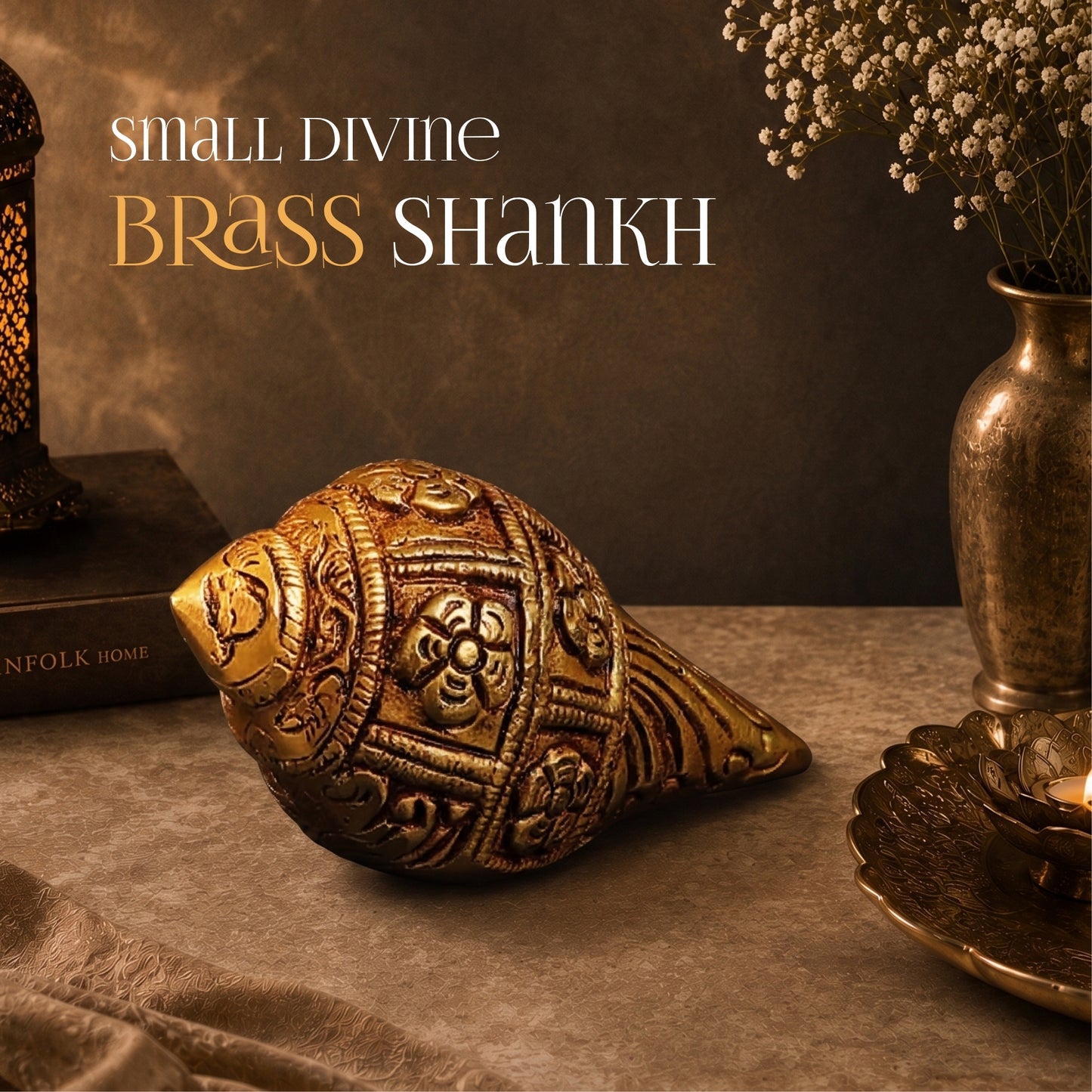 Small Divine Brass Shankh