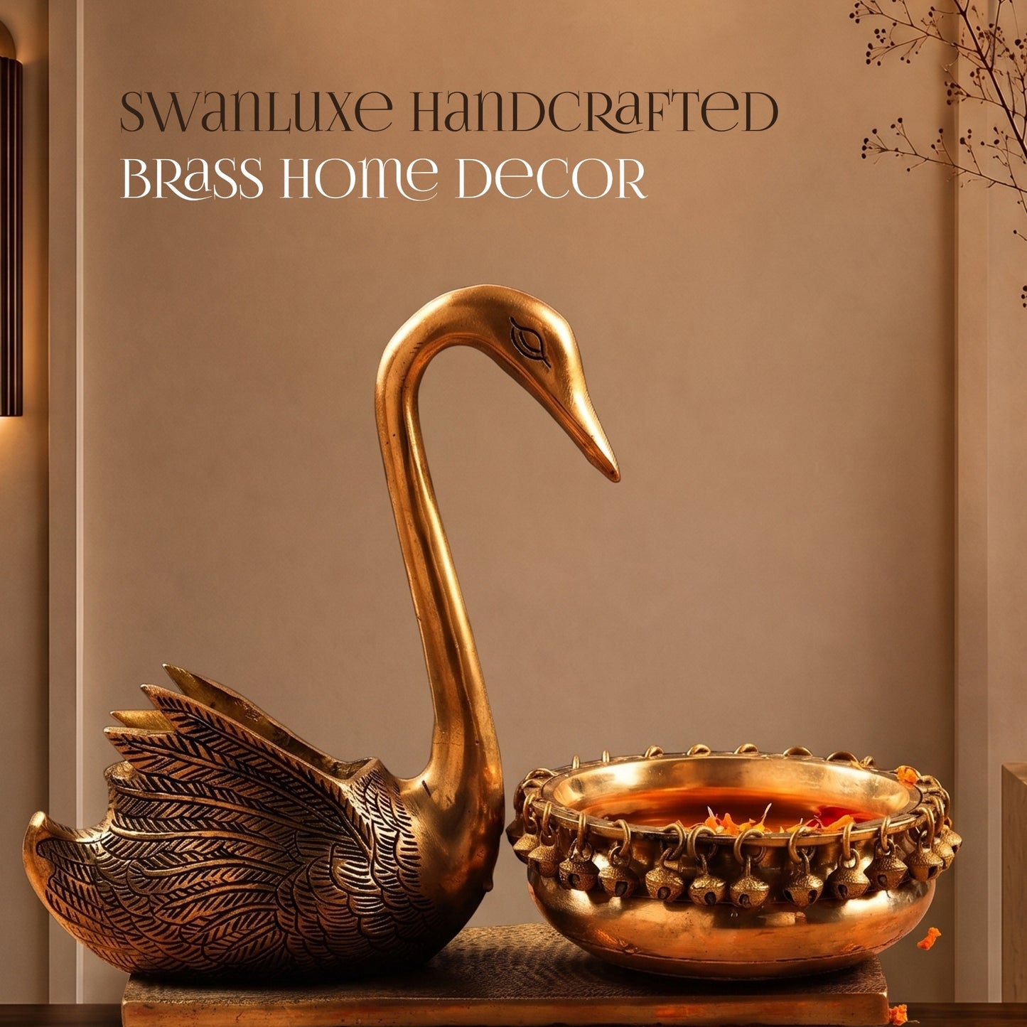 SwanLuxe Handcrafted Brass Home Decor