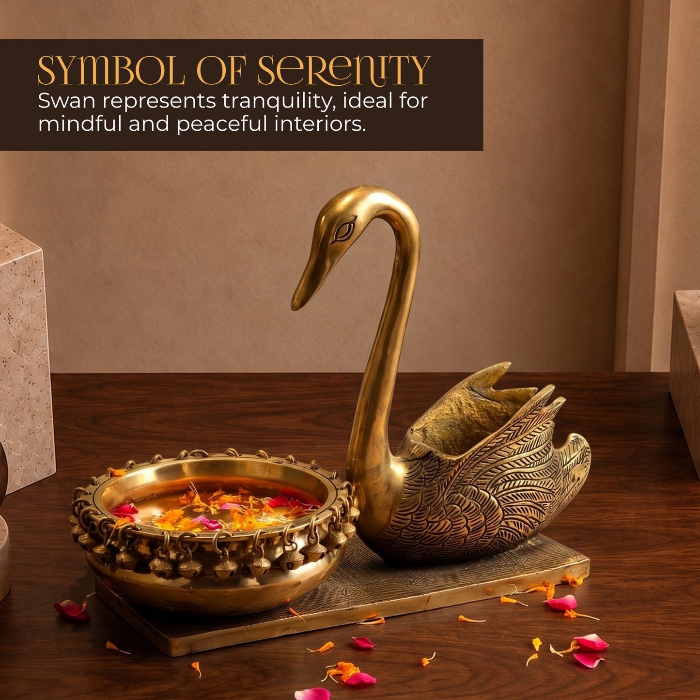 SwanLuxe Handcrafted Brass Home Decor