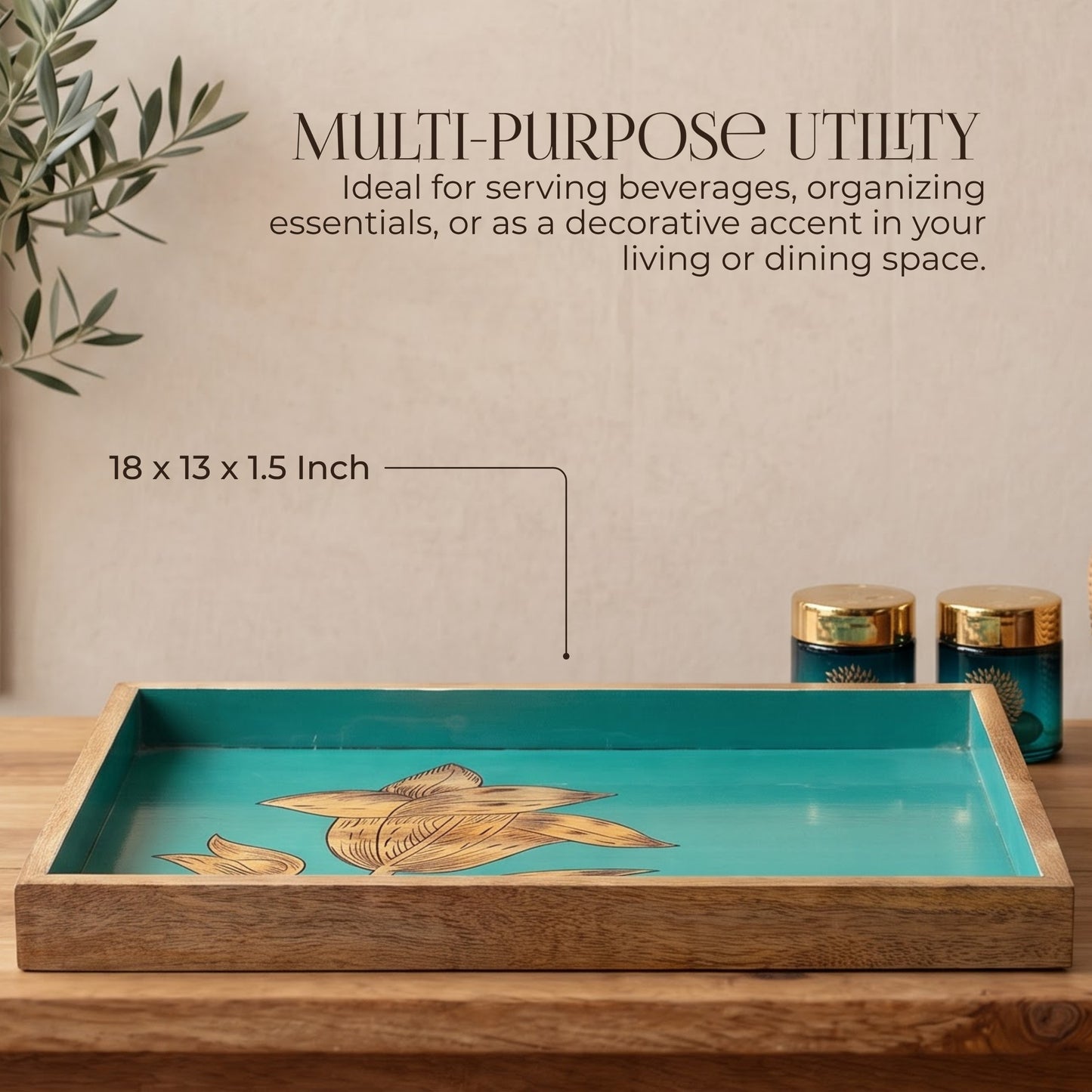 The Luxe Artisan Wooden Tray