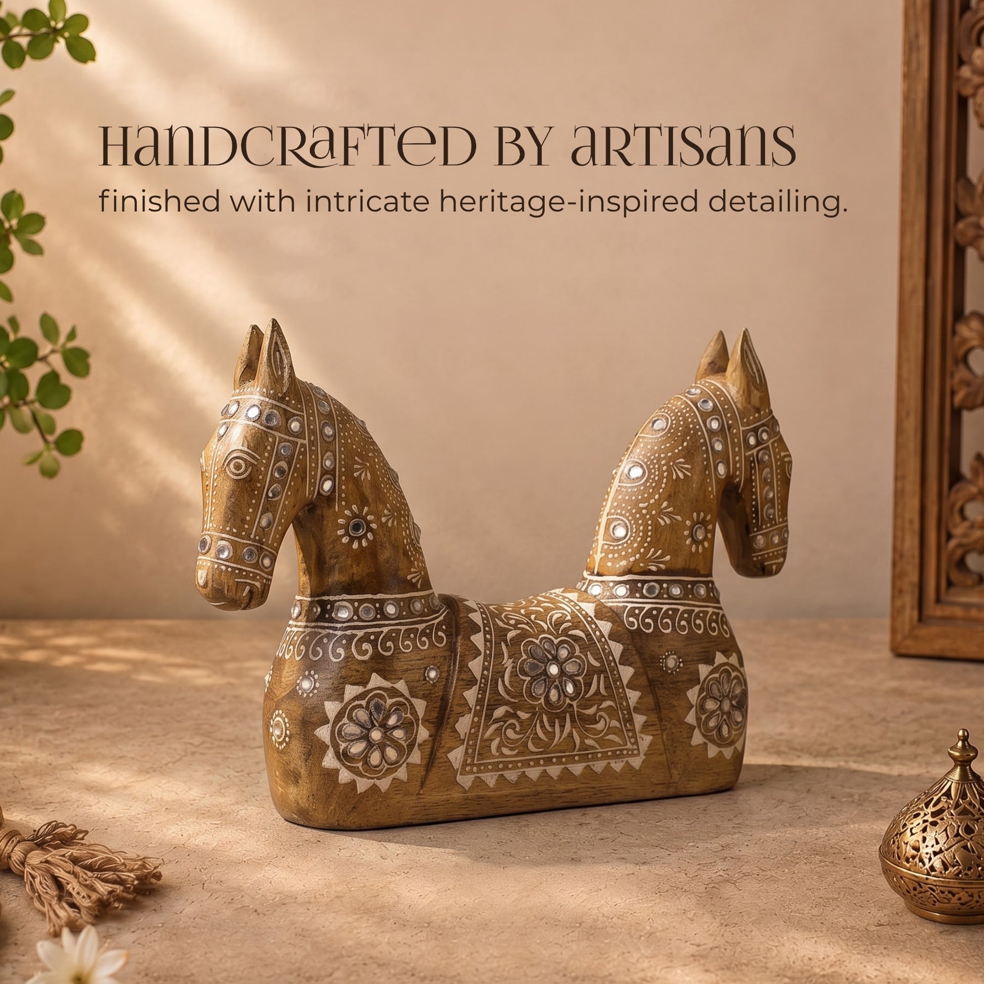 The Heritage Stallions - handcrafted decor by Yura Designs