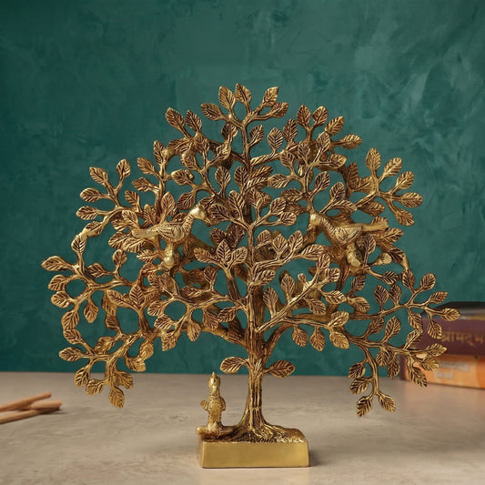 Tree of Life Decorative Brass Home Art with Box