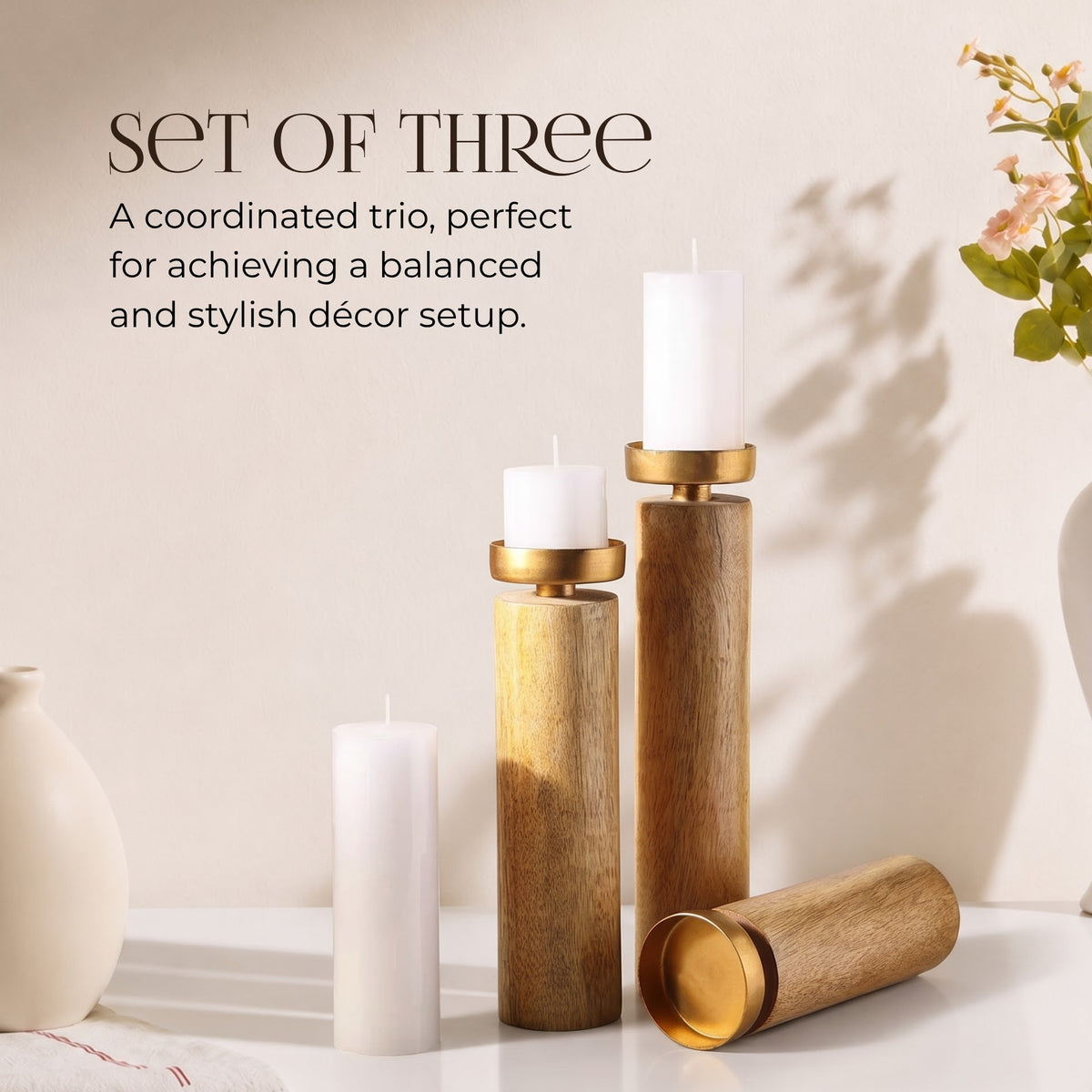 Trio Candle Set - handcrafted decor by Yura Designs
