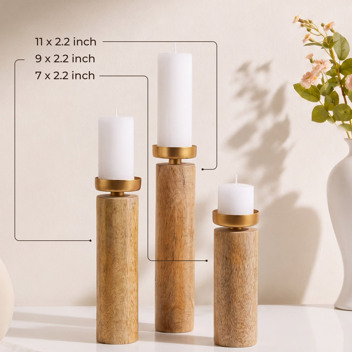 Trio Candle Set - handcrafted decor by Yura Designs
