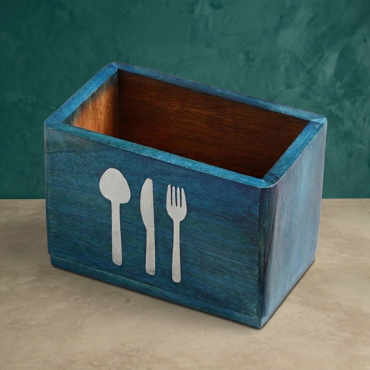 Turquoise Cutlery Organizer