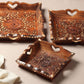 Carved Wooden Trays (Set of 3) + Kettle coaster (set of 6)