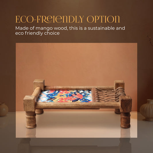 Wooden Khaat Styled Serving Platter
