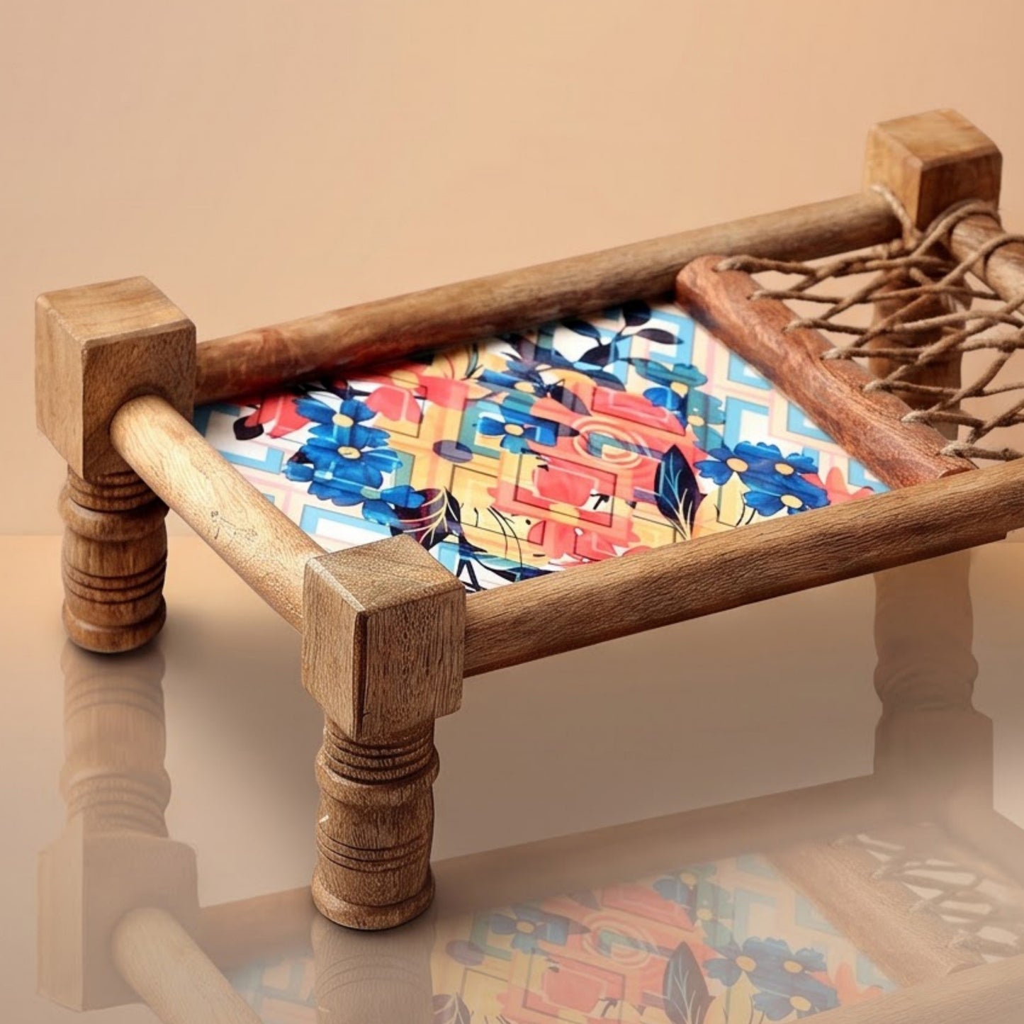 Wooden Khaat Styled Serving Platter
