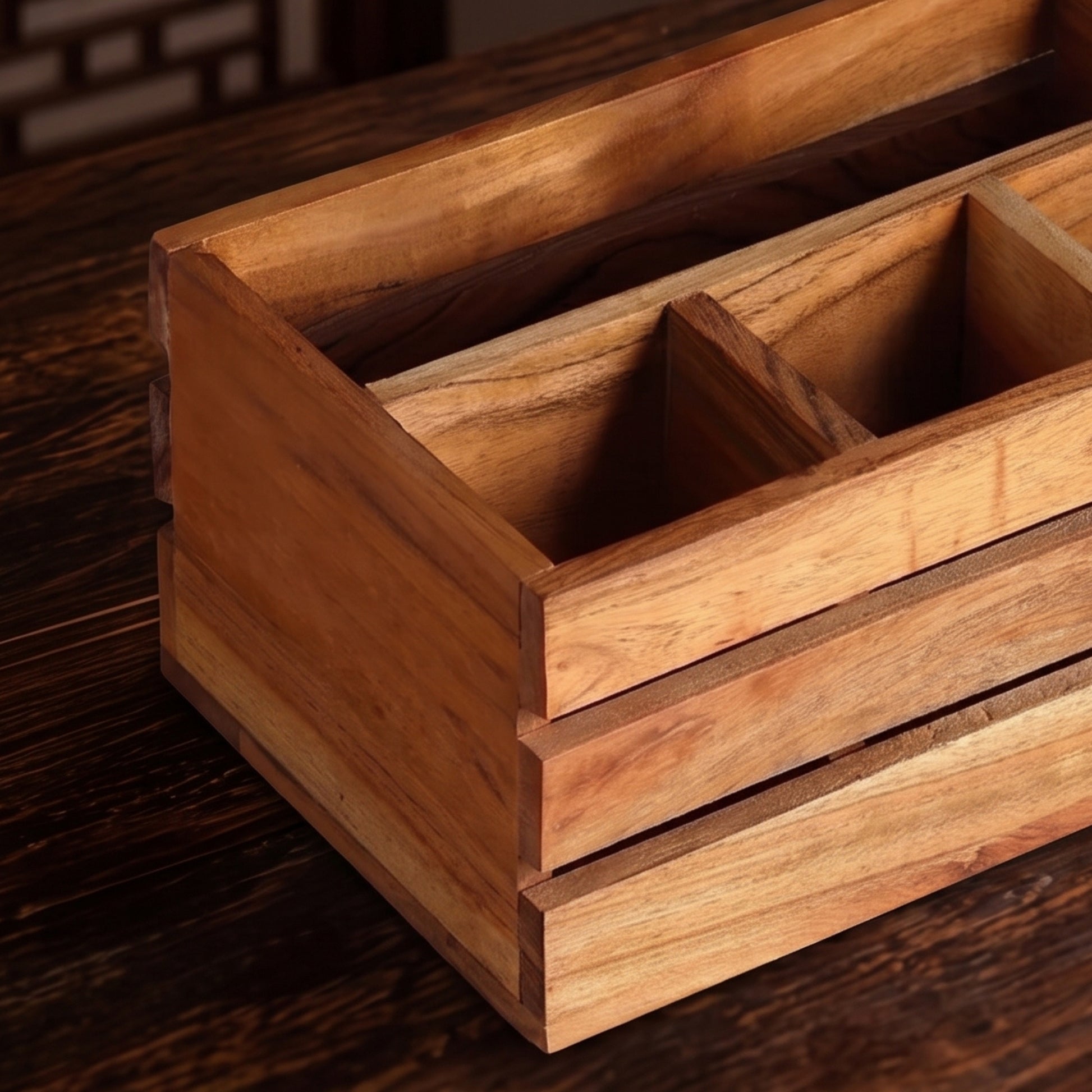 Wooden Kitchen Tools Organizer Holder - handcrafted decor by Yura Designs
