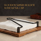 Wooden Napkin Holder with Metal Clip
