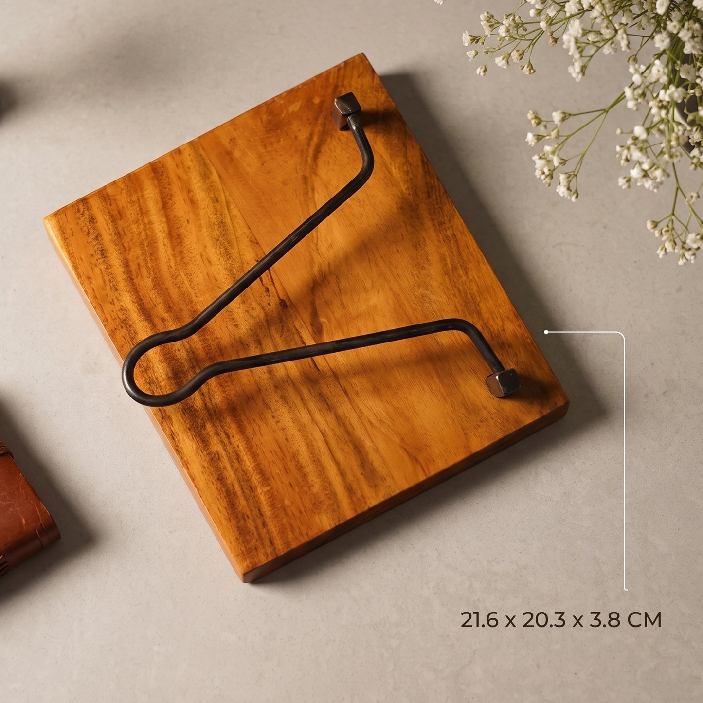 Wooden Napkin Holder with Metal Clip