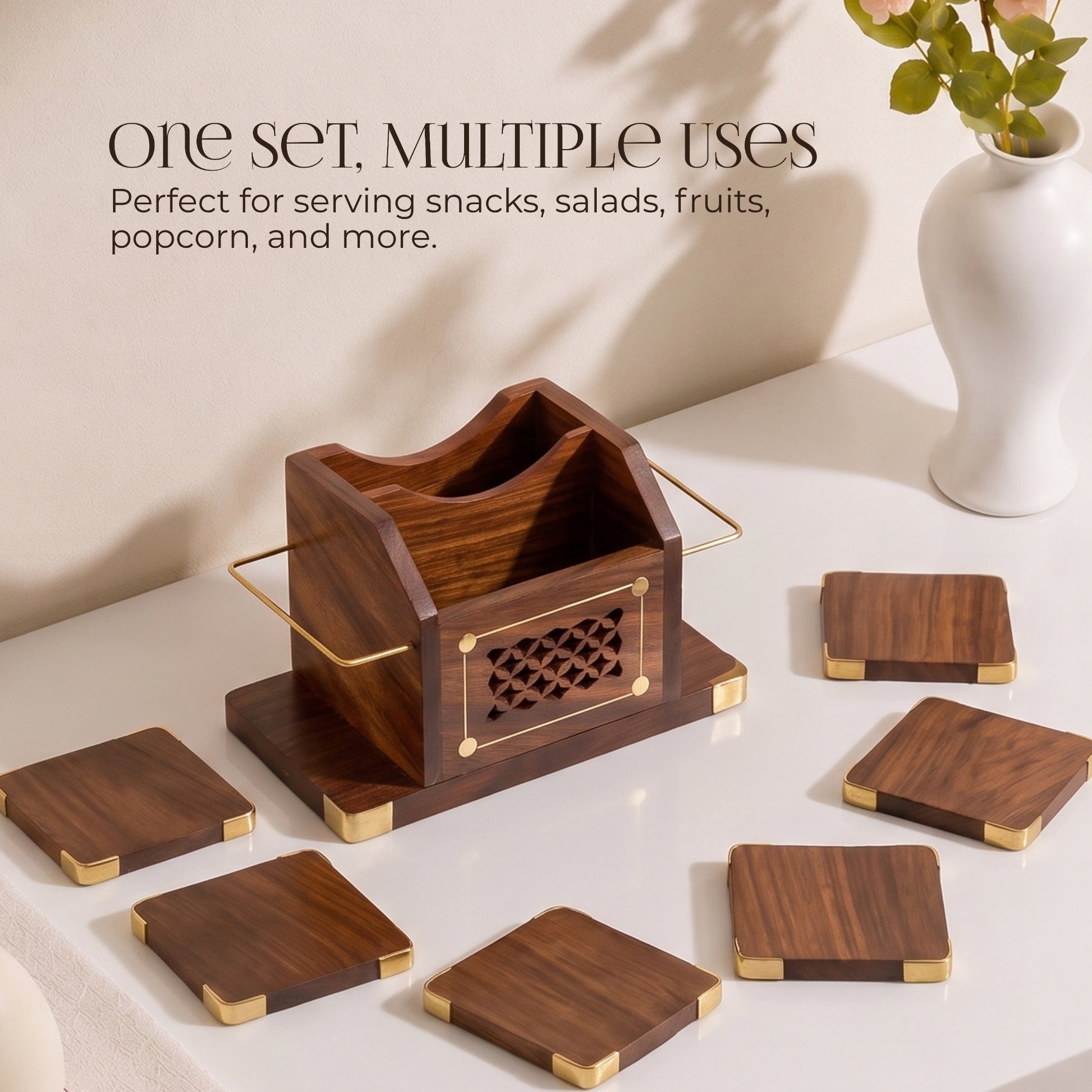 Heritage Charm Coasters – handcrafted decor piece by Yura Designs