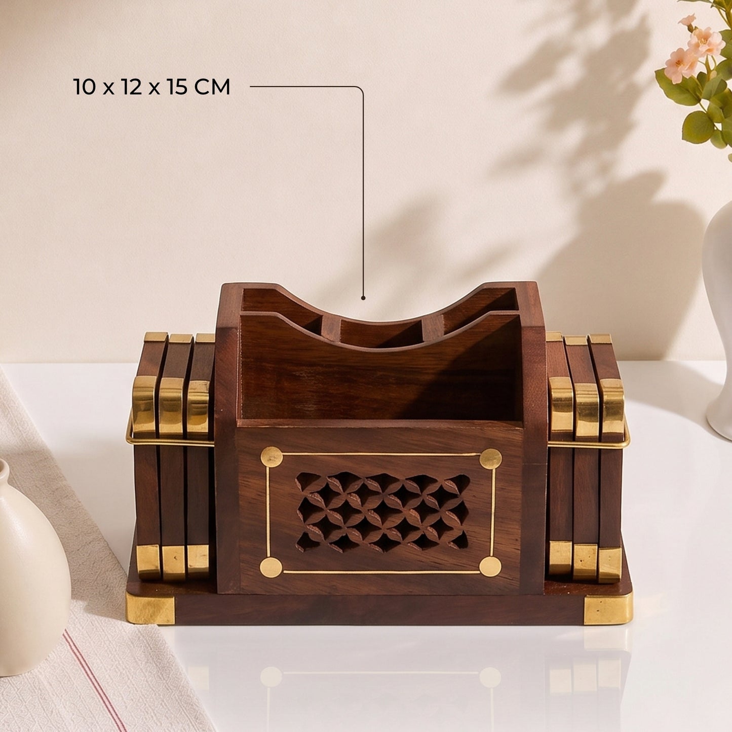 Heritage Charm Coasters – handcrafted decor piece by Yura Designs