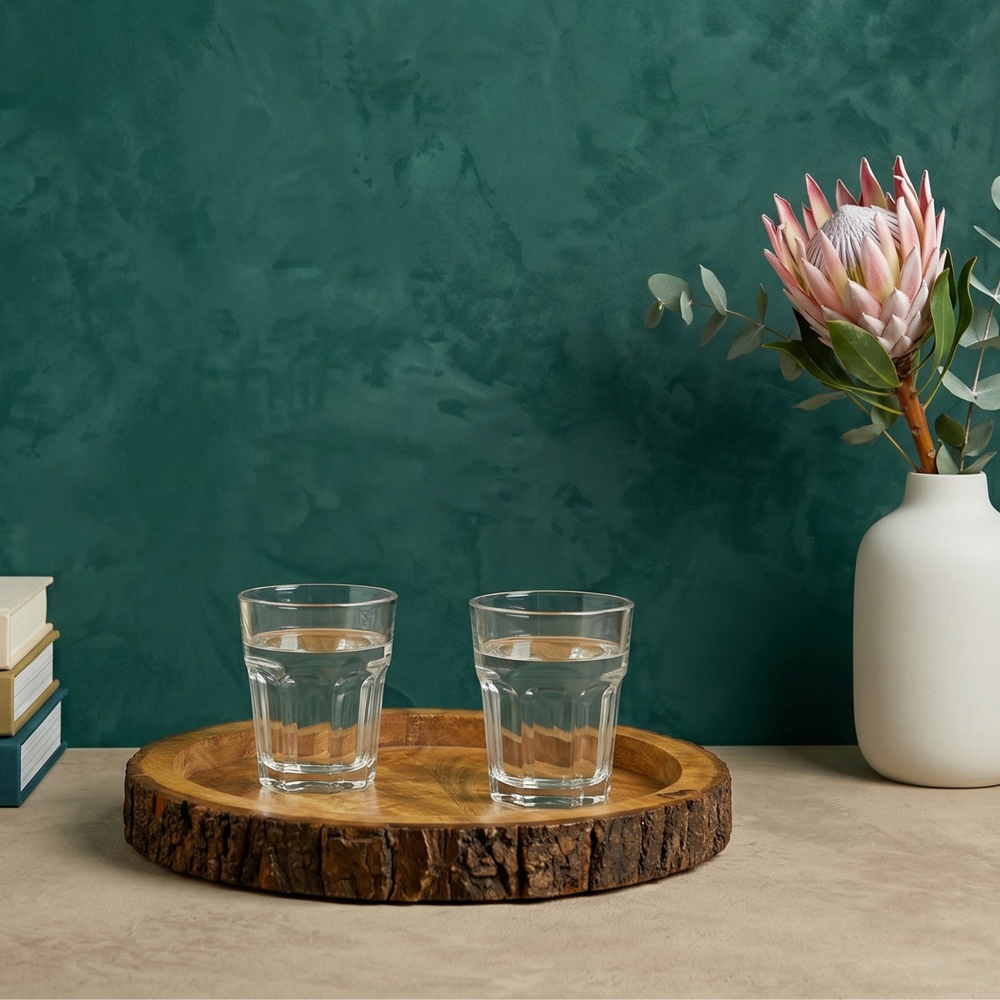 Wooden Bark Serving Trays (Set of 2)