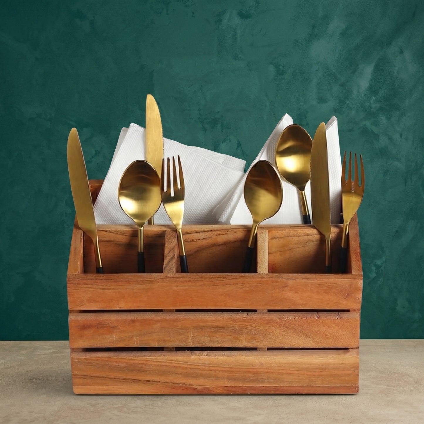 Wooden Kitchen Tools Organizer Holder