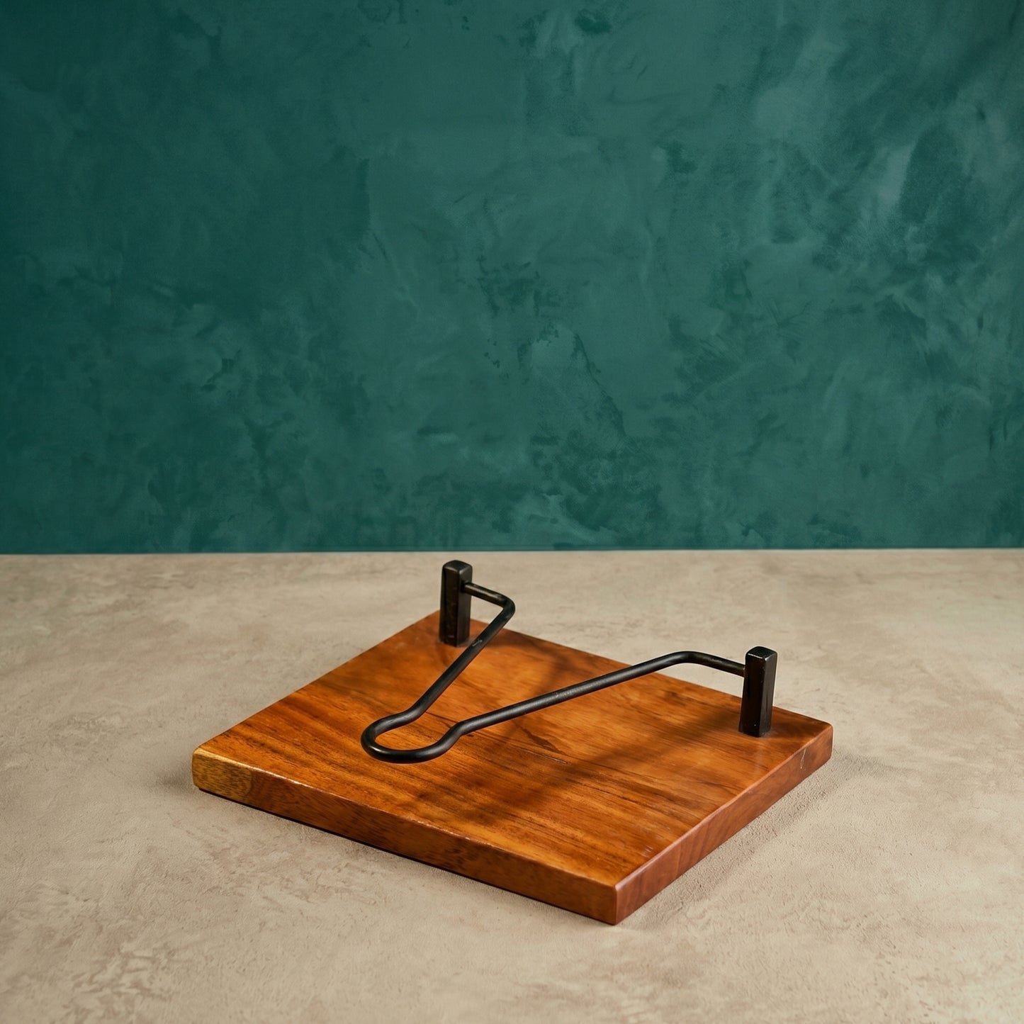 Wooden Napkin Holder with Metal Clip